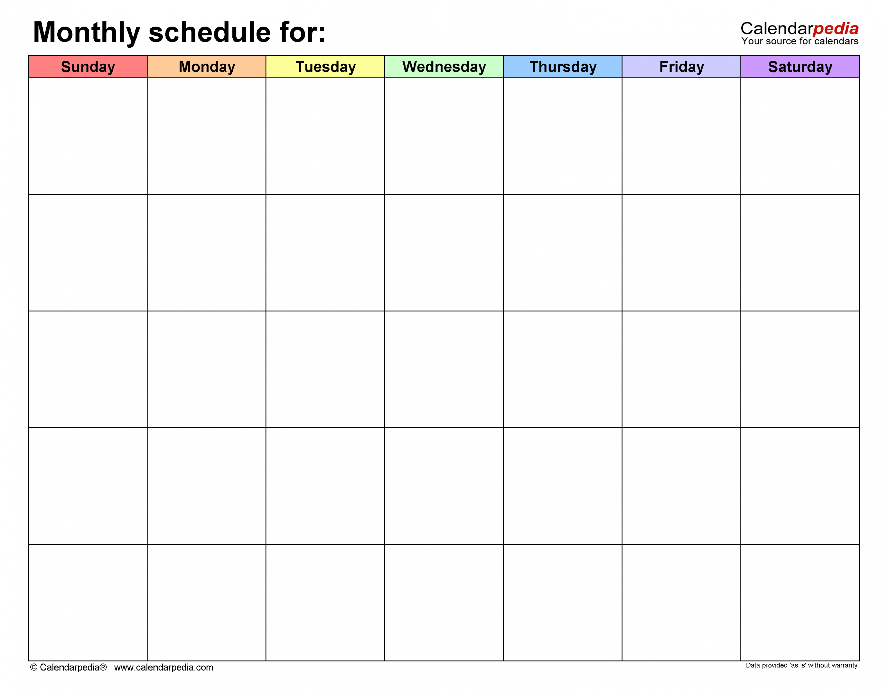  Month Work Schedule Template Docs