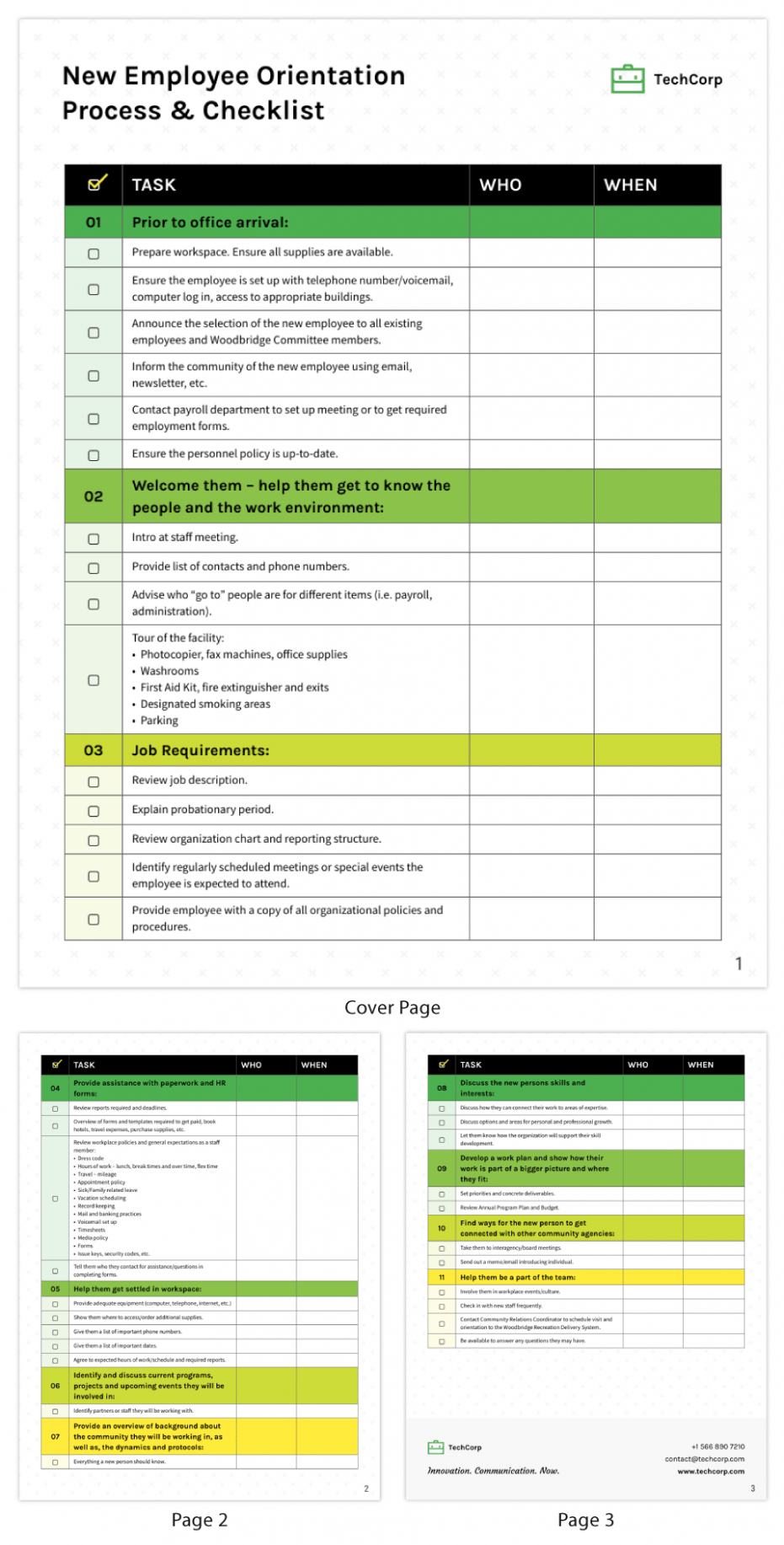 Free New Employee Orientation Schedule Template Docs