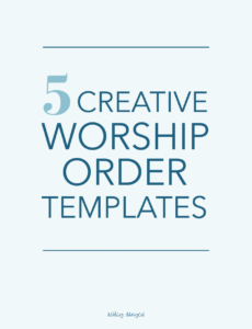 Printable Order Of Worship Service Template PDF
