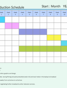 Printable Pre Production Schedule Template Doc