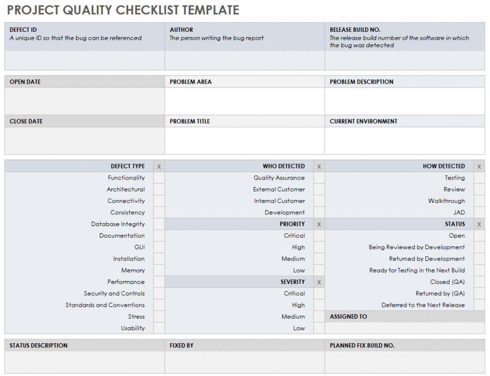 Free Project Quality Plan Template PDF Free Project Quality Plan Template PDF