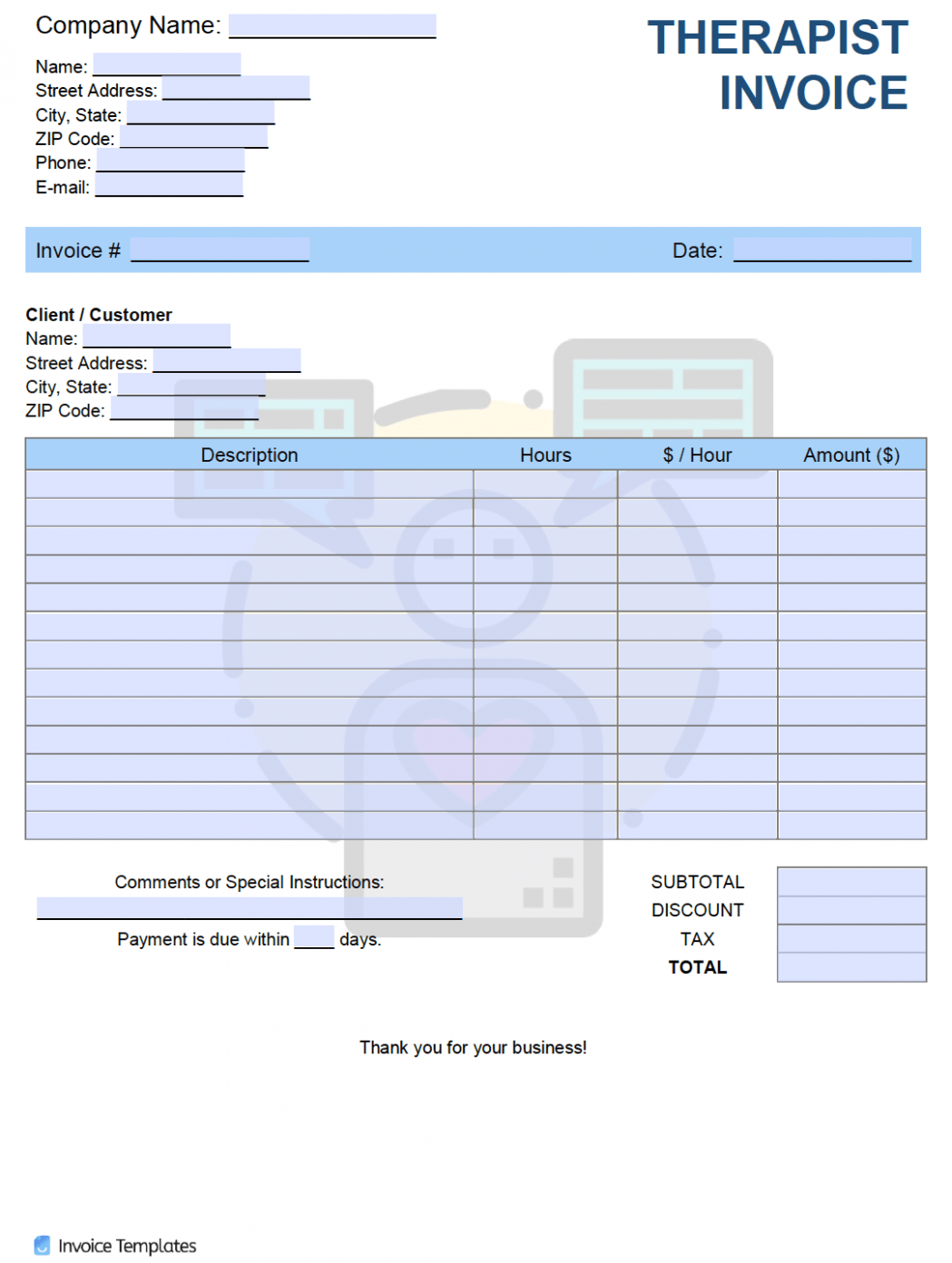 psychologist-invoice-template