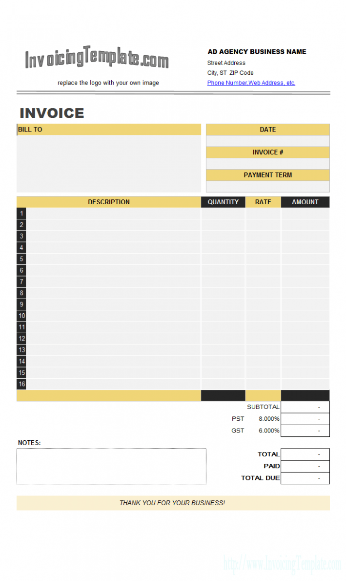 Sample Recruitment Invoice Template Sample