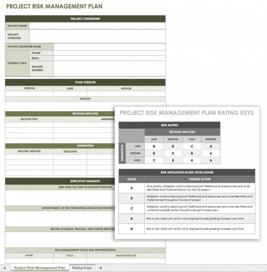 Editable Risk Assessment Plan Template PDF