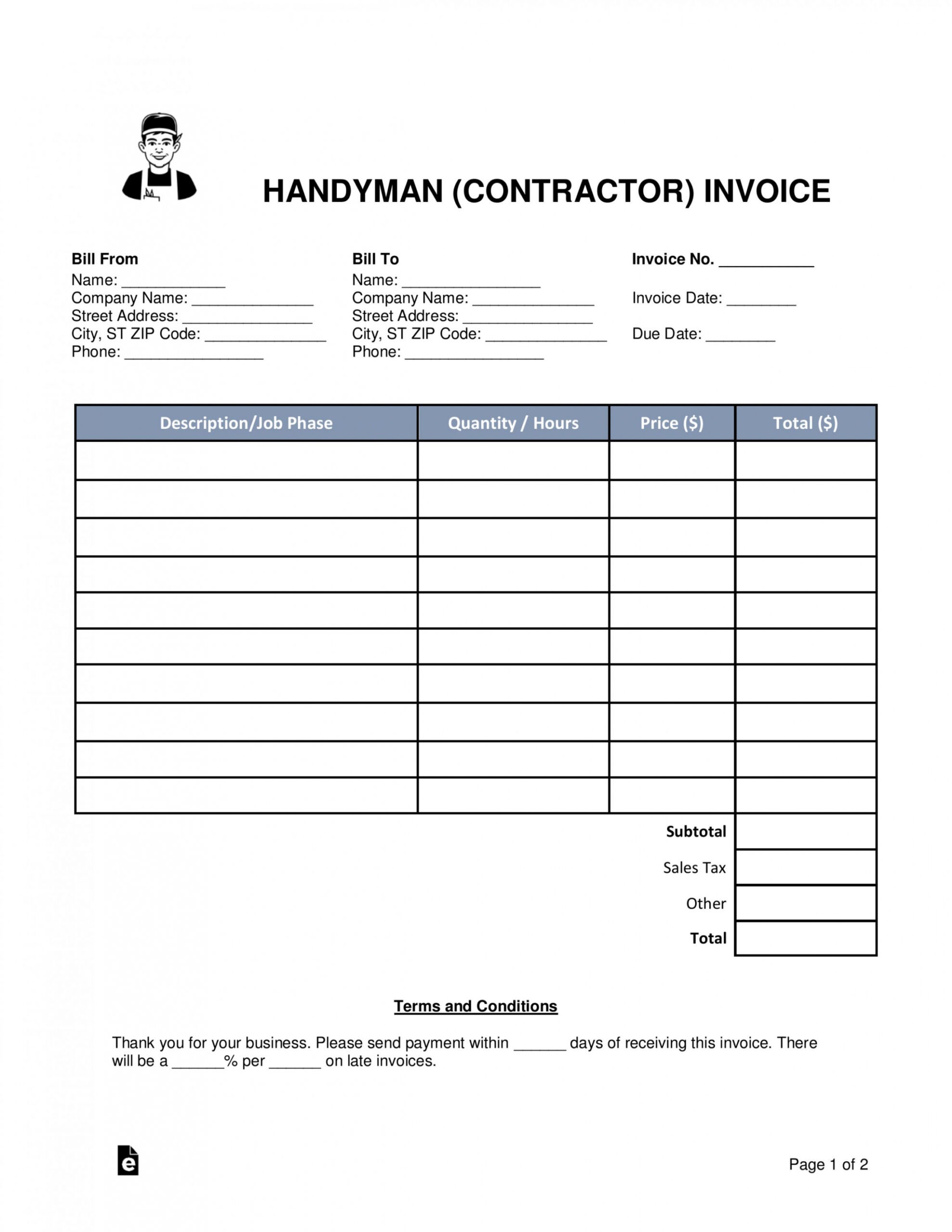 Editable Roofing Work Order Template Doc