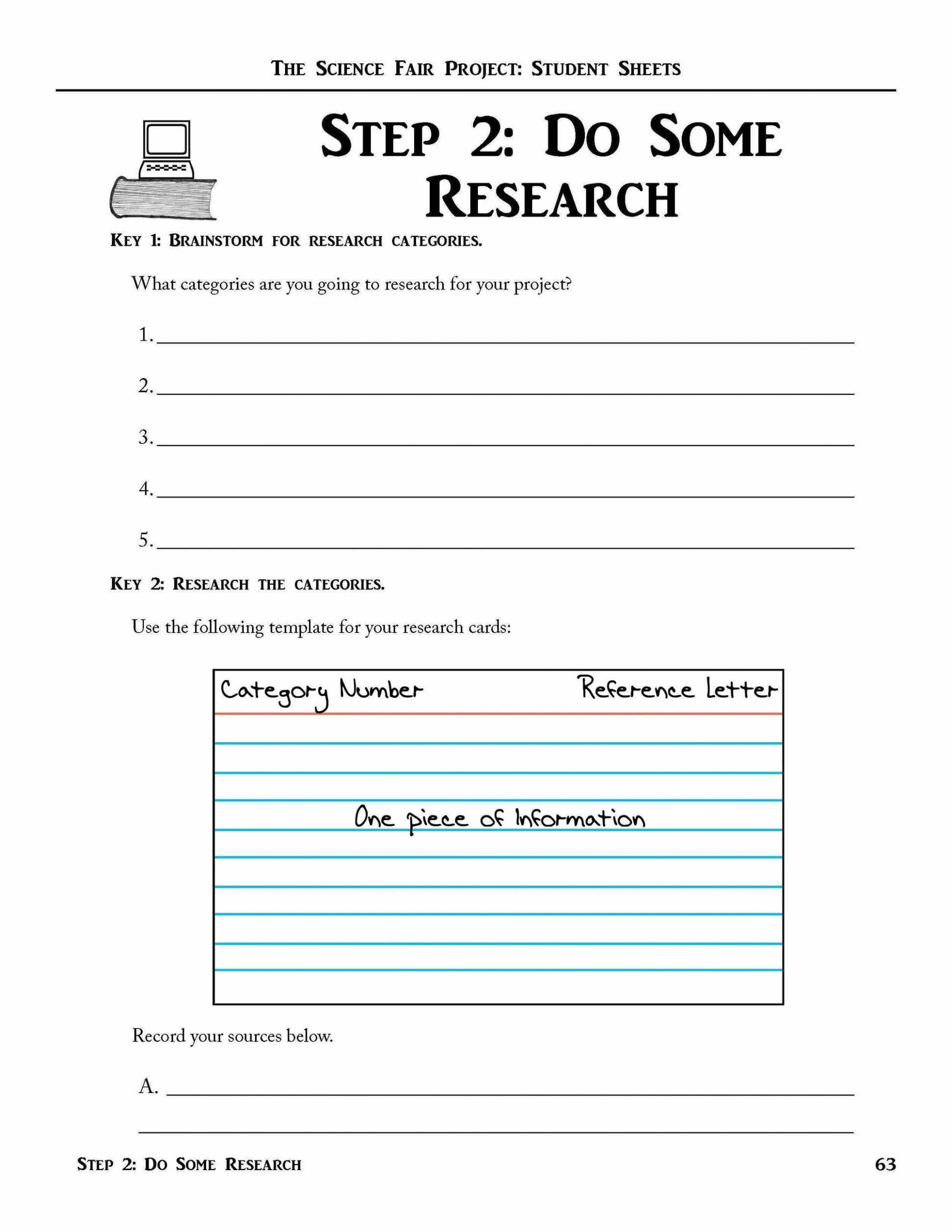 Editable Science Fair Research Plan Template Excel