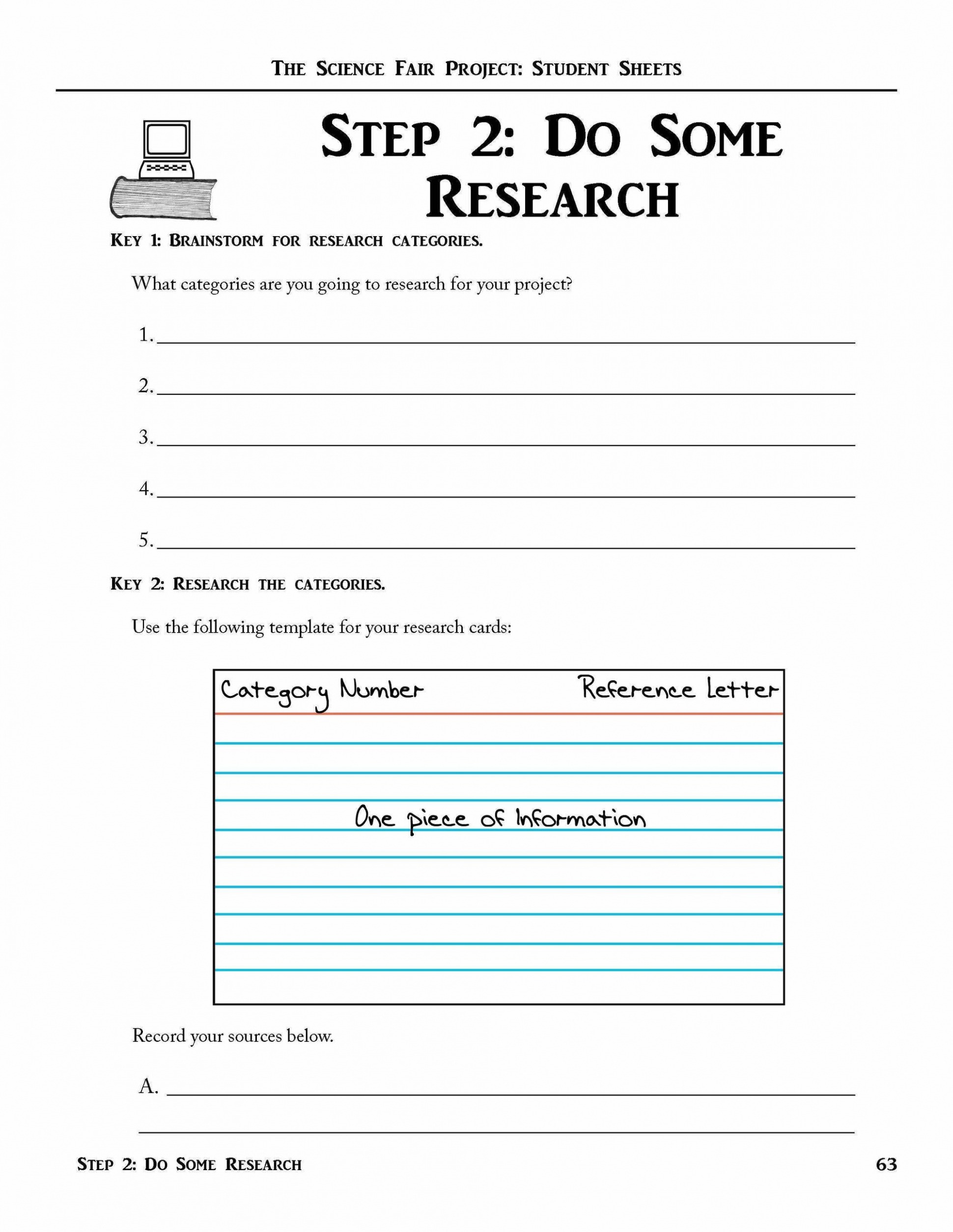 Science Fair Research Plan Template