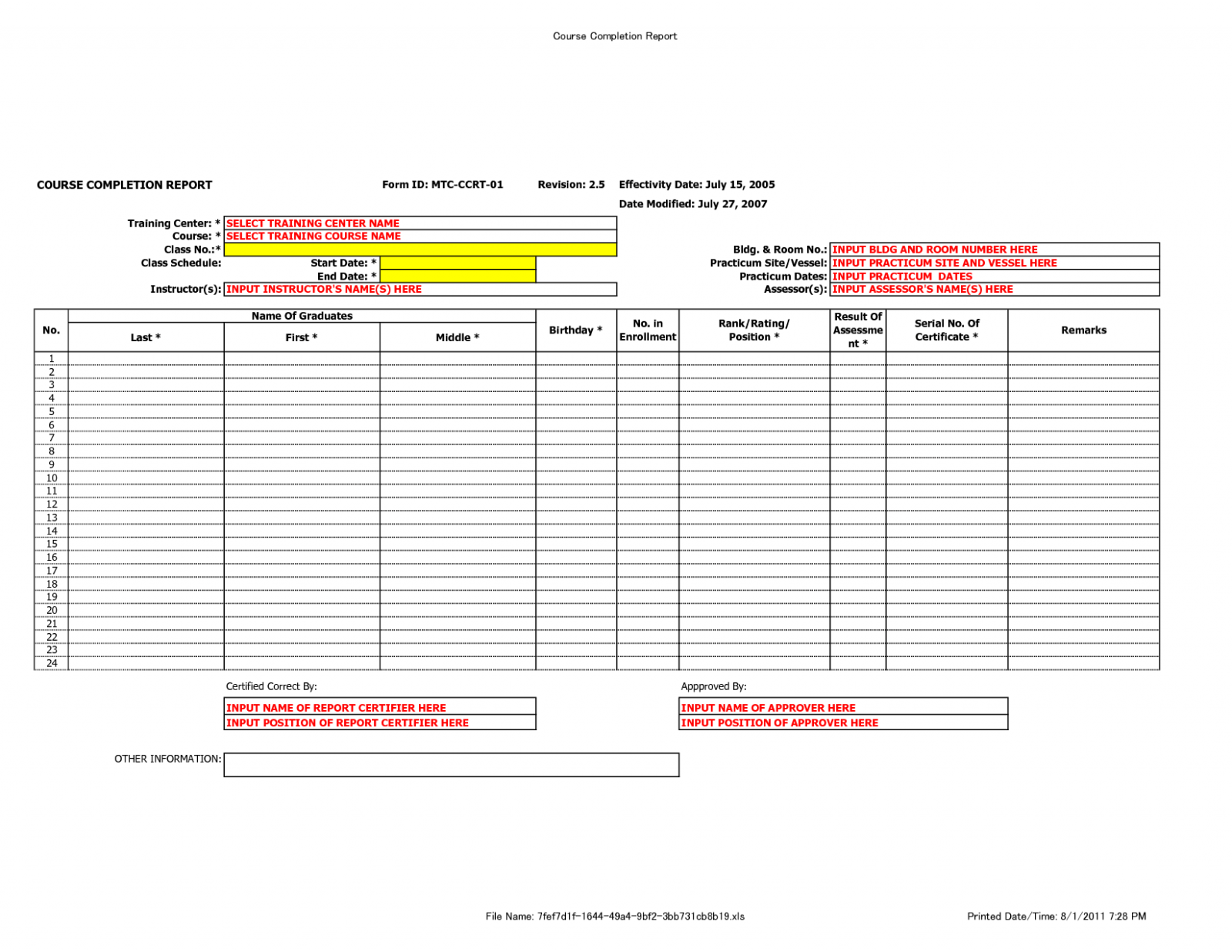 Editable Security Guard Schedule Template Word