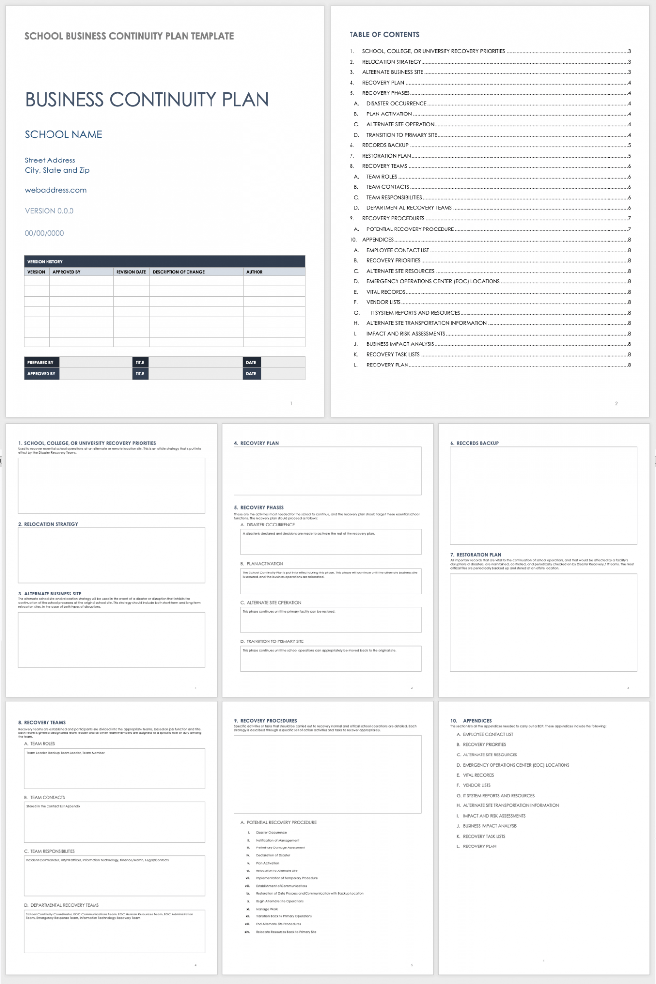 Free Software Business Continuity Plan Template PPT