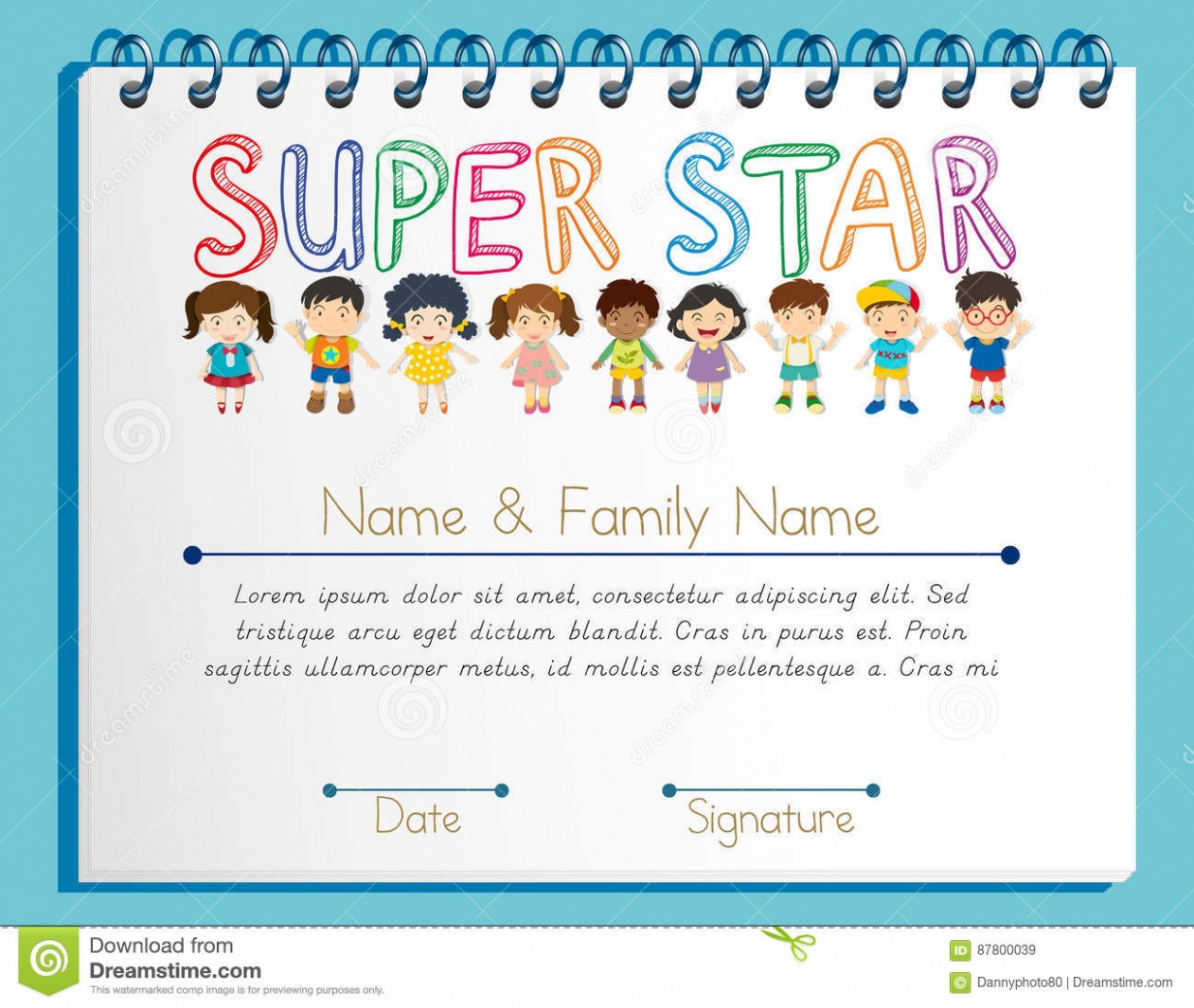 Printable Star Student Certificate Template Excel