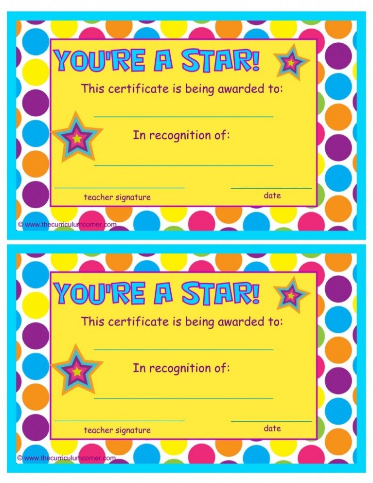 Editable Star Student Certificate Template PDF Editable Star Student Certificate Template PDF