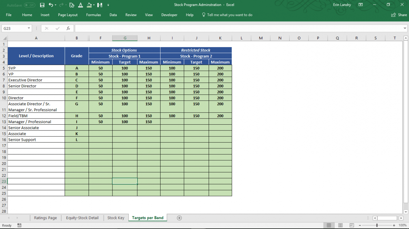 Printable Stock Option Plan Template Word