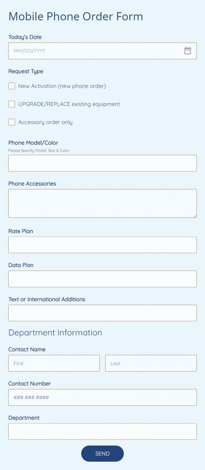 Editable Telephone Order Form Template Docs