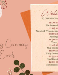 Printable Wedding Ceremony Order Template Excel