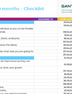 Editable Wedding Planning Schedule Template Sample
