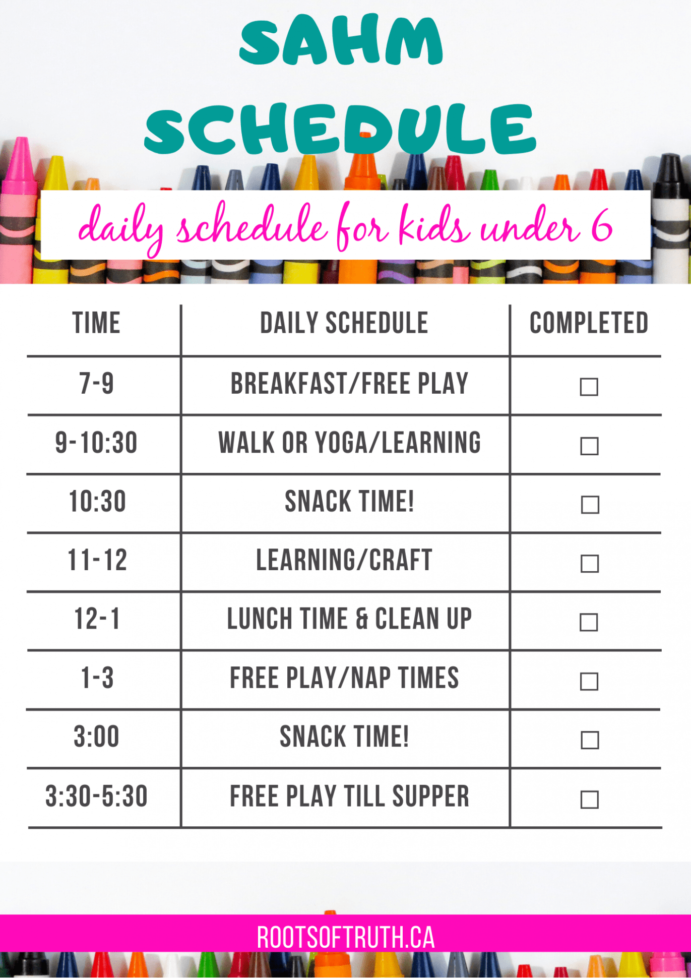  Working Mom Schedule Template PPT