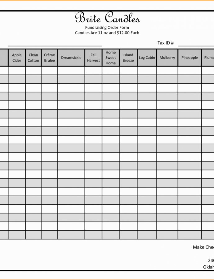 Online Clothing Order Form Template