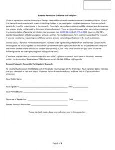 Custom 50 Printable Parental Consent Form &Amp; Templates  Templatelab Excel Example