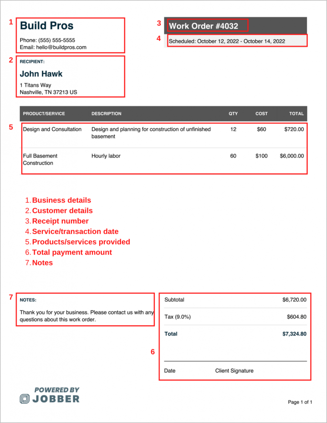 Custom Free Contractor Work Order Template Edit & Download Jobber Doc Custom Free Contractor Work Order Template Edit &Amp; Download Jobber Doc