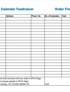 Custom Stunning Blank Fundraiser Order Form Template  Sparklingstemware Doc Sample