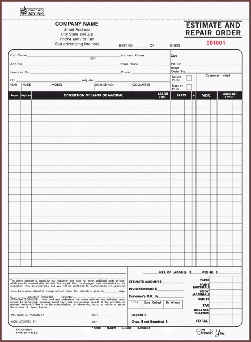 Custom Vehicle Work Order Template  Template 1  Resume Examples Dp9L7Gpk2R Excel