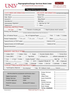 Editable 40 Printable Work Order Templates Excel Word Pdf Pdf
