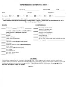 Editable 40 Printable Work Order Templates Excel Word Pdf Pdf Example