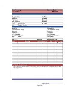 Editable 43 Free Purchase Order Templates In Word Excel Pdf Excel
