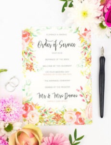 Editable Wedding Order Of Service Templates  Hitchedcouk  Example
