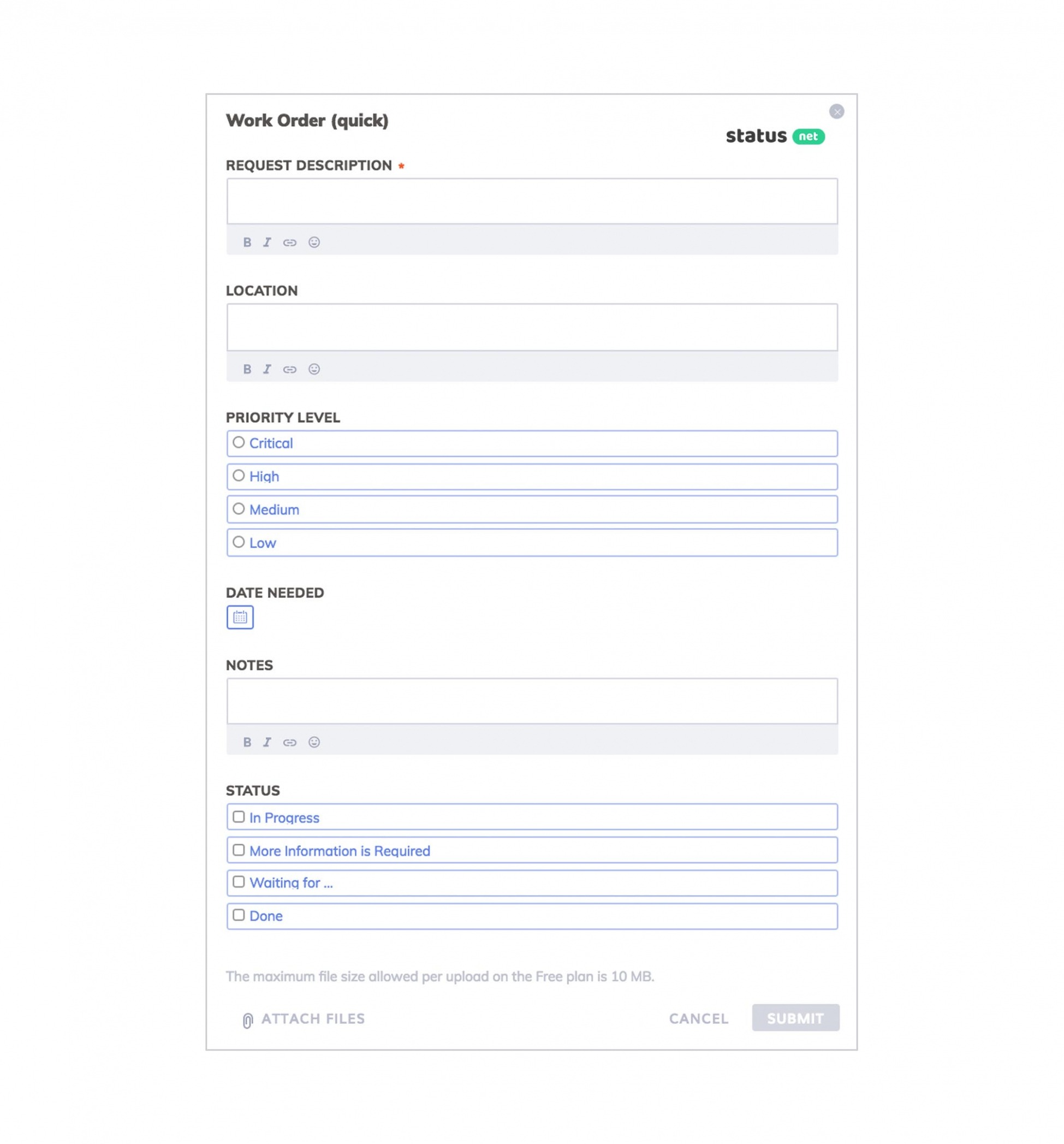 Free  8 Essential Components Of A Maintenance Work Order Template Pdf Sample