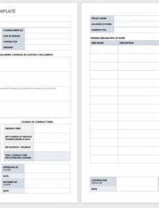 Free  Change Order Template  Example