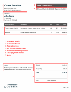 Free Custom Free Work Order Template  Edit &Amp; Download  Jobber
