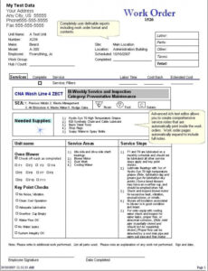 Free Editable 5 Work Order Templates  Free Sample Templates Excel Example