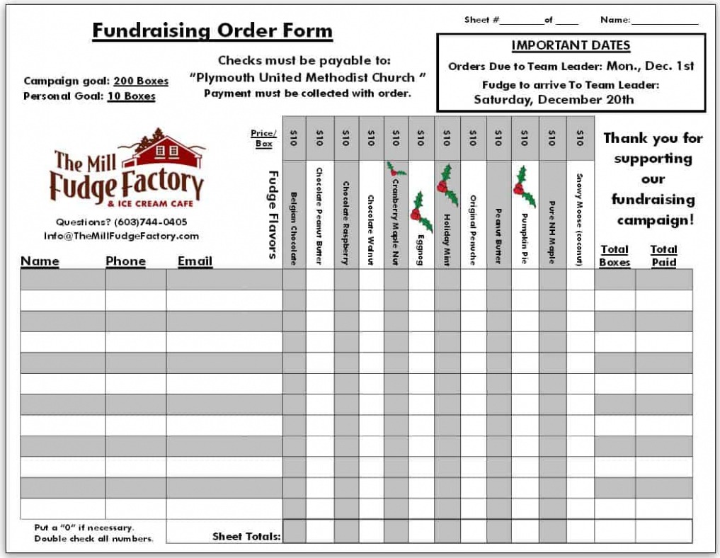 Free Editable 6 Fundraiser Order Form Templates  Website WordPress Blog Excel Sample