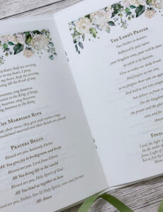 Free  Wedding Ceremony Order Of Service Booklet Church Or Civil  Etsy Word