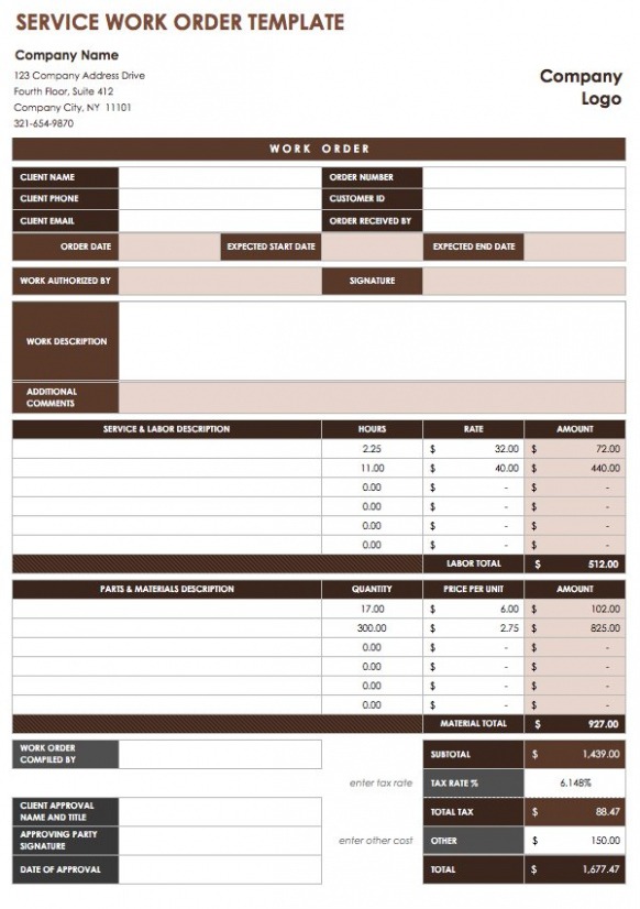 Free Work Order Template Mt Home Arts Excel Free Work Order Template Mt Home Arts Excel