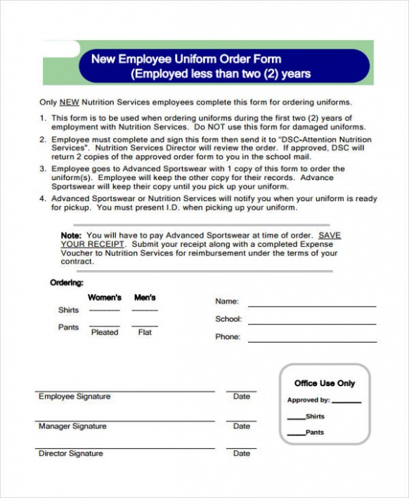 Uniform Issuance Form Excel