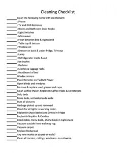 editable 40 printable house cleaning checklist templates  templatelab excel sample