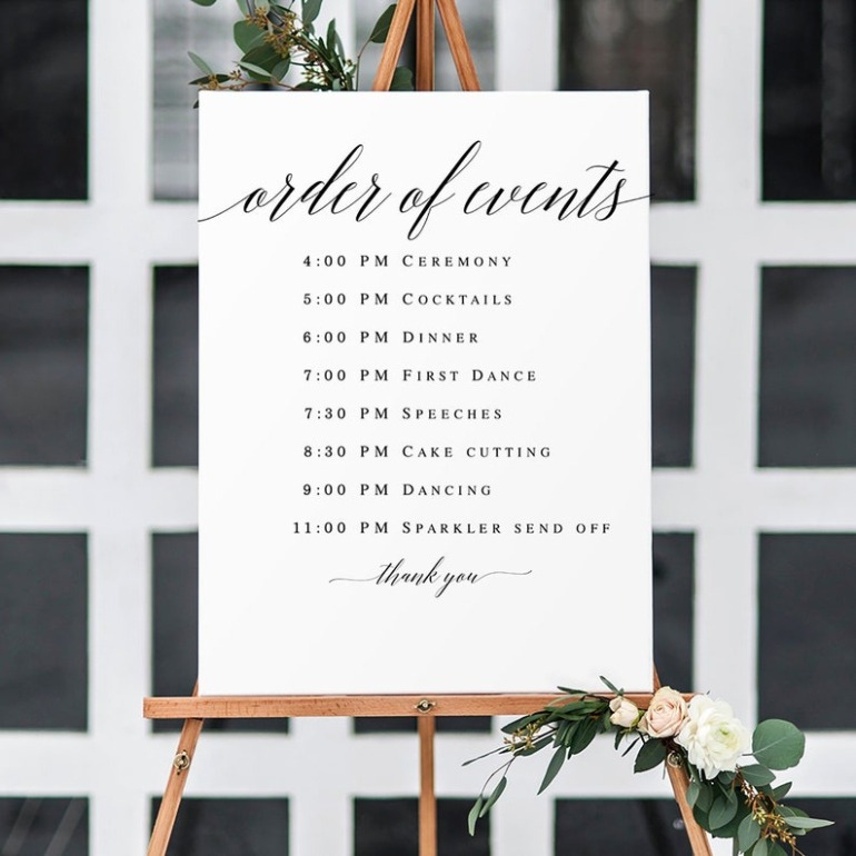 Custom Wedding Order Of Events Template Pdf Sample