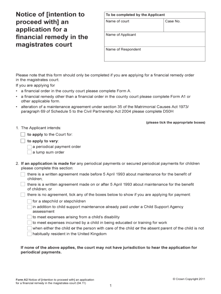 Free Custom Financial Remedy Order Template Excel Example