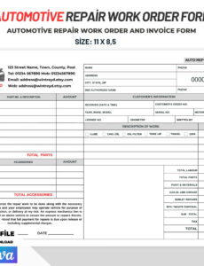 Custom Lawn Mower Repair Order Template Pdf Example