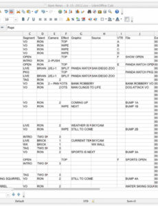 Editable Radio Show Running Order Template Pdf Sample
