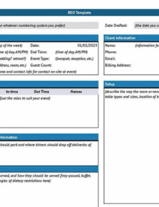 Editable Restaurant Event Order Template  Example