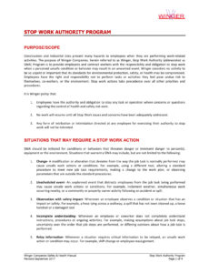 Editable Stop Work Order Template Excel