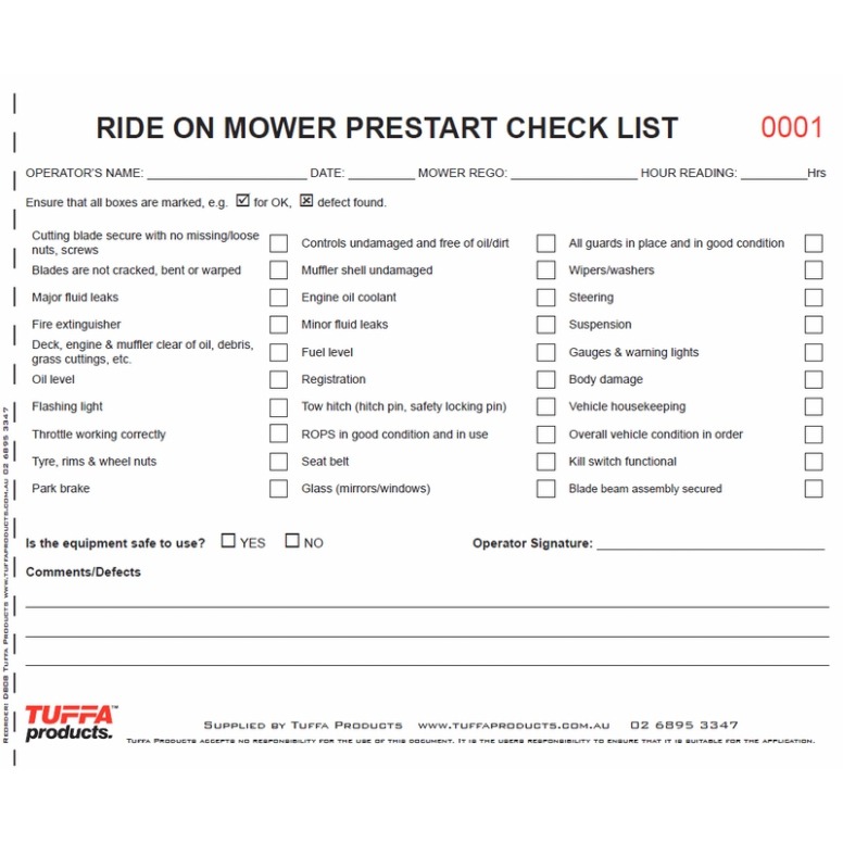 Free Custom Lawn Mower Repair Order Template