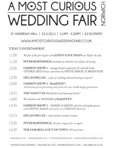 Free  Event Running Order Template Doc Example
