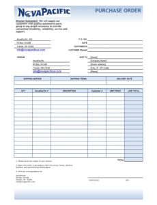 Free  Media Purchase Order Template Pdf