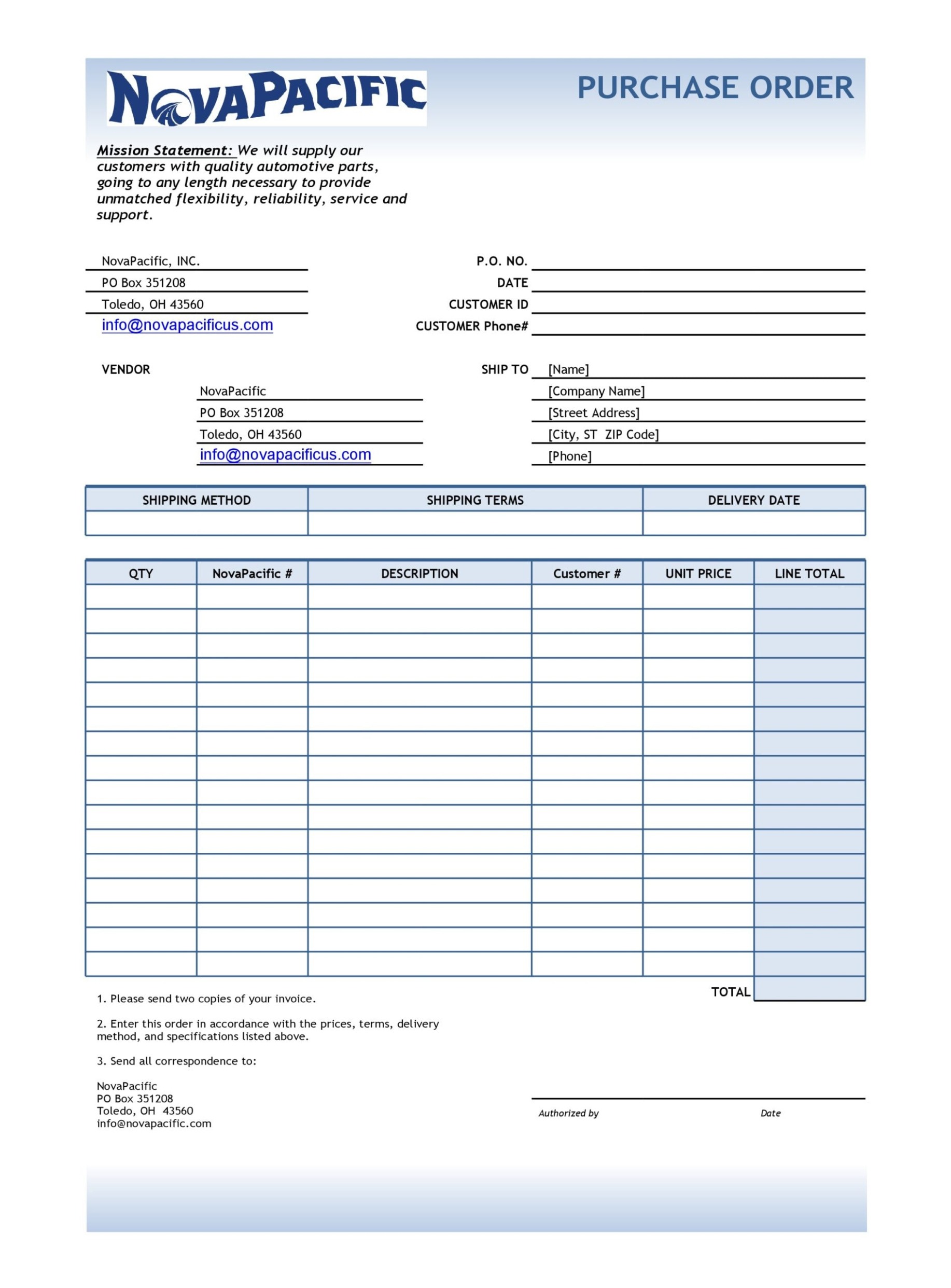 Free  Media Purchase Order Template Pdf
