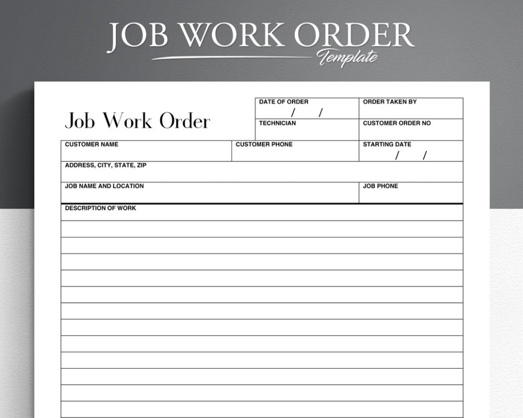 Free Printable Take Out Order Template Word