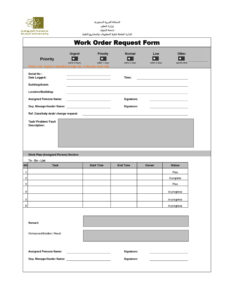 Printable Take Out Order Template Excel Sample